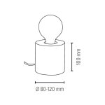 Lampe  poser en pin naturel, design scandinave, trabo table