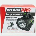Lampe projecteur À led et halogène werkapro 12v et 230v Lampe projecteur À led et halogène werkapro 12v et 230v