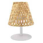 Lampe de table abat jour bambou ibiza naturel bambou h26cm