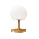 Lampe de table extensible bambou luny blanc bois h28cm