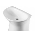 Lavabo sur pied rond design blanc