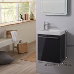 Lave - mains complet avec meuble design couleur gris anthracite
