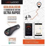 Ledwood chargeur allume - cigare avec geolocalisateur