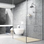 Leeds colonne de douche retro chromée thermostatique Leeds colonne de douche retro chromée thermostatique