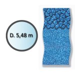 Liner boulder forme ronde d. 5. 48m pour piscine hors sol - li1848sbo