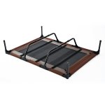 Lit sur pieds xxl pour chien chat lit de camp animal 122l x 92l x 23h cm marron clair