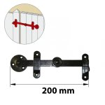 Loquet acier prpeint, h. 80 x l. 230 x p. 55 mm