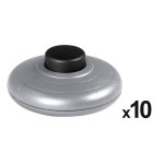 Lot de 10 interrupteurs  pied pour luminaire - argent
