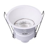 Lot de 10 support spot encastrable basse luminance blanc, non eblouissant, pour ampoule gu10 / mr16 ref ...