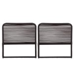 Lot de 2 accoudoirs salon de jardin dim. 63l x 60l cm (épaisseur : 2, 5 cm) résine tressée chocolat Lot de 2 accoudoirs salon de jardin dim. 63l x 60l cm (épaisseur : 2, 5 cm) résine tressée chocolat