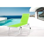 Lot de 2 bains de soleil textilène matelassé et aluminium jolia - phoenix - vert / blanc Lot de 2 bains de soleil textilène matelassé et aluminium jolia - phoenix - vert / blanc