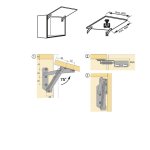 Lot de 2 compas d'abattant pour coffre À jouets hettich, l. 135 mm Lot de 2 compas d'abattant pour coffre À jouets hettich, l. 135 mm
