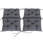 Lot de 2 coussins matelas assise dossier 2 en 1 pour chaise fauteuil grand confort 98l x 50l x 8h cm ...