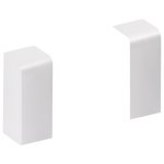 Lot de 2 embouts blanc pour plinthe, h. 10 x p. 3. 7 cm Lot de 2 embouts blanc pour plinthe, h. 10 x p. 3. 7 cm