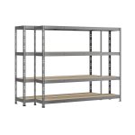 Lot de 2 tagres rack - 4 plateaux - 220 x 50 cm - charge lourde