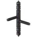 Lot de 2 fiches  visser hettich, acier vieilli, h. 90 x l. 9 mm
