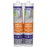 Lot de 2 mastics murs et fenêtres blanc 2x290ml Lot de 2 mastics murs et fenêtres blanc 2x290ml