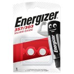 Pile bouton  l'oxyde d'argent energizer 357 / 303, pack de 2