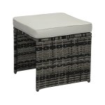 Lot de 2 poufs chicago -  florida  - gris