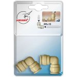 Lot de 2 raccords brumisateur coudés Ø6 x 10 mm Lot de 2 raccords brumisateur coudés Ø6 x 10 mm