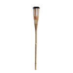 Lot de 2 torches solaires bamboo torch beige bambou h80cm Lot de 2 torches solaires bamboo torch beige bambou h80cm