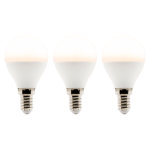 Lot de 3 ampoules led sphériques 5, 2w e14 470lm 2700k (blanc chaud) Lot de 3 ampoules led sphériques 5, 2w e14 470lm 2700k (blanc chaud)