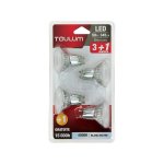 Lot de 3 ampoules spot + 1 gratuite, culot gu10, 5w cons. et 50w eq. , lumire blanche neutre
