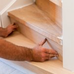 Lot de 3 contremarches r�novation d'escalier stratifi� light grey 1300 x 200 x 8 mm