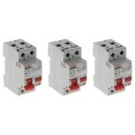 Lot de 3 interrupteurs diffrentiels  vis thomson - 30ma type a 40a nf