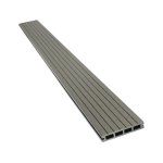 Lot de 3 lames de terrasse composite alvolaires - long: 2, 4m - surface 1m - gris