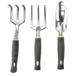 Lot de 3 outils : fourche, rteau  fleurs, transplantoir ? suan