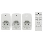 Lot de 3 prises connectes avec tlcommande 16 canaux - otio