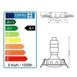 Lot de 3 spot encastrable orientable carre led smd gu10 230v blanc rendu environ 50w halogene