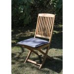 Lot de 4 coussins garden galette - 40 x 40 cm - cendre