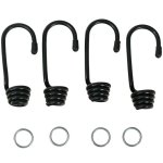 Lot de 4 crochets et 4 bagues werkapro, pour tendeur lastique de 10mm