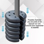 Lot de 4 poids de lestage circulaire pour tonnelle barnum tente diamtre 20 cm paisseur 4, 5 cm polythylne ...