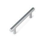 Lot de 4 poignes de meuble entraxe 96 mm inox brut