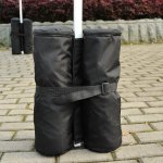Lot 4 sacs de lestage de fixation pour tonnelle parasol pavillon volume max. 15kg noir