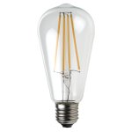 Lot de 5 ampoules led filament st64 style edison teardrop 7 watt (eq. 52 watt) culot e27