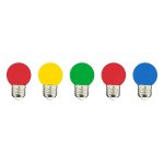Lot de 5 ampoules led party bulb color multicolore plastique h7cm