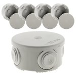 Lot de 5 botes de drivation tanches ip55 rondes 70x36mm