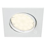 Lot de 5 spot encastrable orientable carre led smd gu10 230v blanc rendu environ 50w halogene