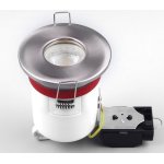 Lot de 5 support de spot bbc etanche ip65 inox 87mm avec douille gu10 automatique ref. 830