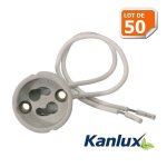 Lot de 50 douilles culot gu10 pour ampoule halog�ne ou led marque kanlux ref 402