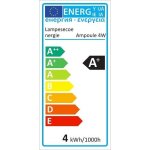 Lot de 6 ampoules led e14 opaque filament 4w eq 40w 400lm blanc chaud Lot de 6 ampoules led e14 opaque filament 4w eq 40w 400lm blanc chaud