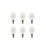 Lot de 6 ampoules led sphérique 5w e14 400lm 6500k Lot de 6 ampoules led sphérique 5w e14 400lm 6500k