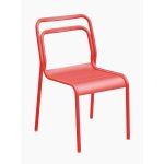 Lot de 6 chaises empilables eos - alu - corail Lot de 6 chaises empilables eos - alu - corail