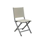 Lot de 6 chaises pliantes th�ma - tpep - taupe / beige