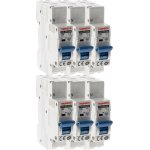 Lot de 6 disjoncteurs � connexions automatiques ph + n thomson - 20a nf