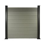 Lot de 6 lames composite de clôture - l160 cm x l20cm x Ép. 2cm - gris Lot de 6 lames composite de clôture - l160 cm x l20cm x Ép. 2cm - gris